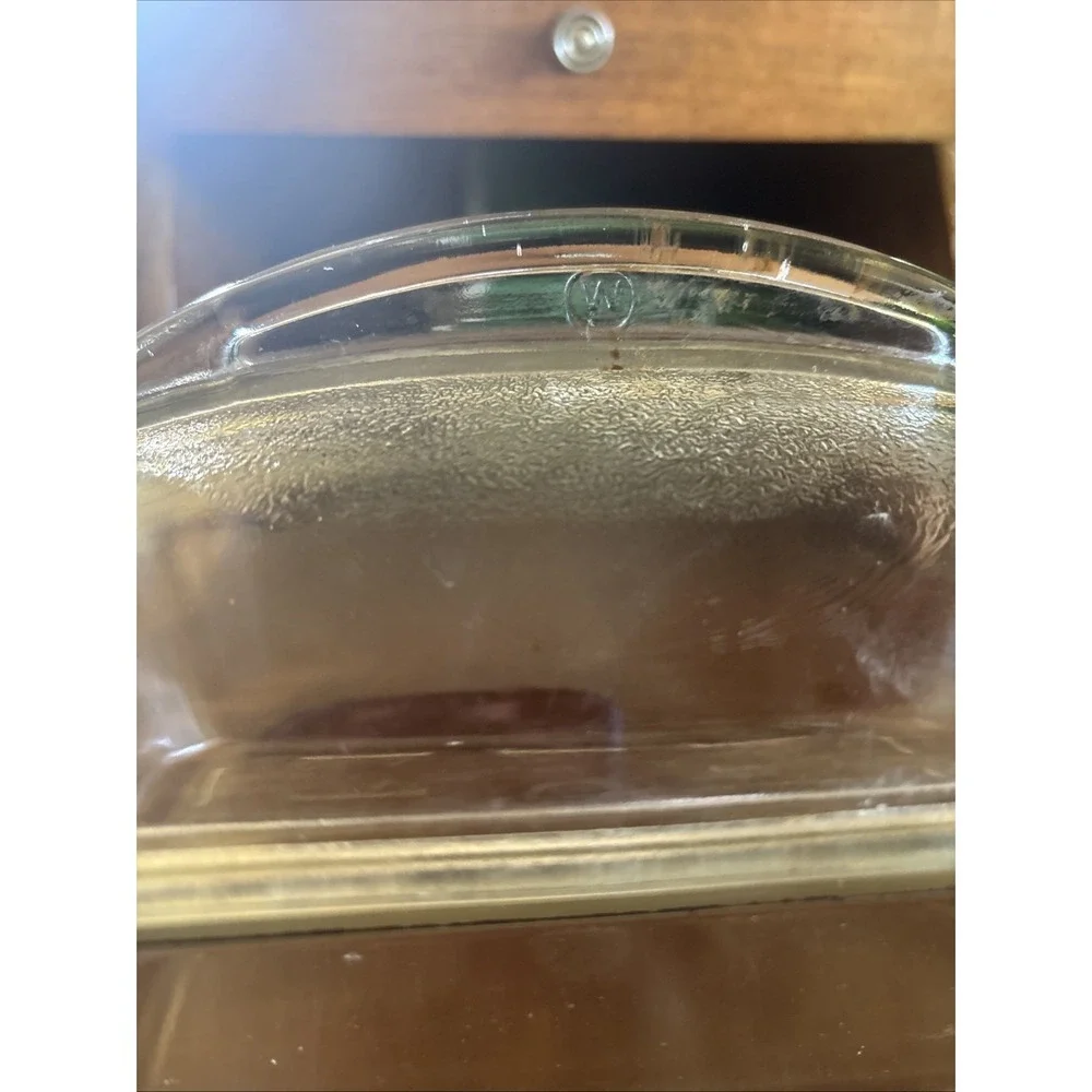 Vintage Westinghouse Clear Refrigerator Loaf Pan Glass Dish with Fin Lid‎